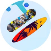 Skateboards et planche de surf